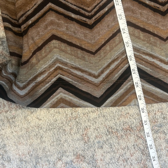 Susan Graver Weekend Womans Printed Ponte Pullover Tunic Brown Flowy Artsy 1X - Picture 11 of 11